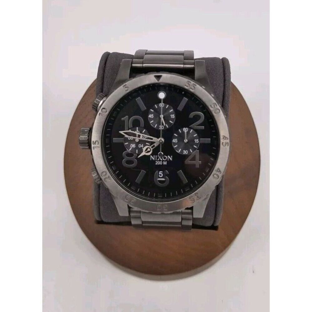 Nixon 48-20 Chrono 48mm Black Stainless Steel Case and Band, Men's Watch